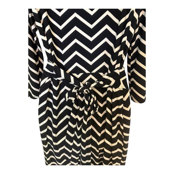 Lauren Ralph Lauren Black with White Shamrock Pattern Ties Back 10 - Picture 4 of 11